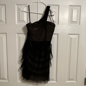 BCBGMaxAzria Black One-Shoulder Dress